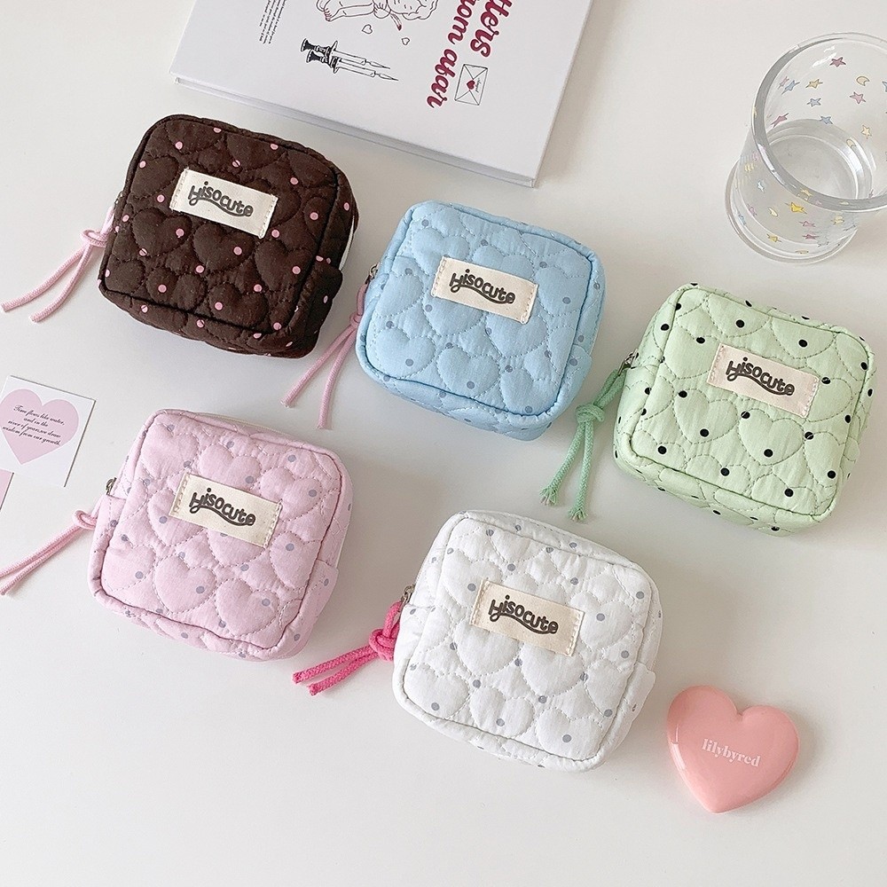 Cosmetic Bags - 新しい多機能コスメティックバッグ。大容量で、水玉模様の小さなリップポーチとしても、生理用品収納バッグとしても使える。女性や女の子に。