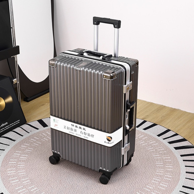 Aluminum Frame Carry On Luggage - アルミニウムフレームのビジネス用スーツケース、20インチ、パスワードロック付き、360度回転キャスター、米国・ヨーロッパで利用可能な機内持ち込み可能なスーツケース、キャスター付きトロリーボックス。