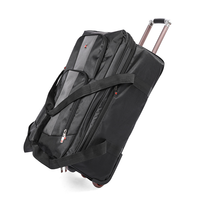 Foldable Rolling Luggage Bag - 28/32 インチ大容量ローリング荷物トロリーバッグホイール付き防水オックスフォードダッフルバッグホイール付きバッグ旅行スーツケース