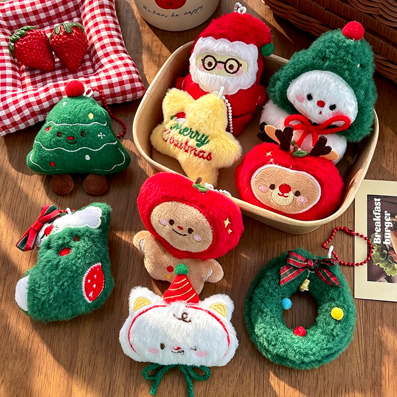 9個入りセット クリスマス ぬいぐるみ キーチェーン サンタ - Backpacks のレビューと価格