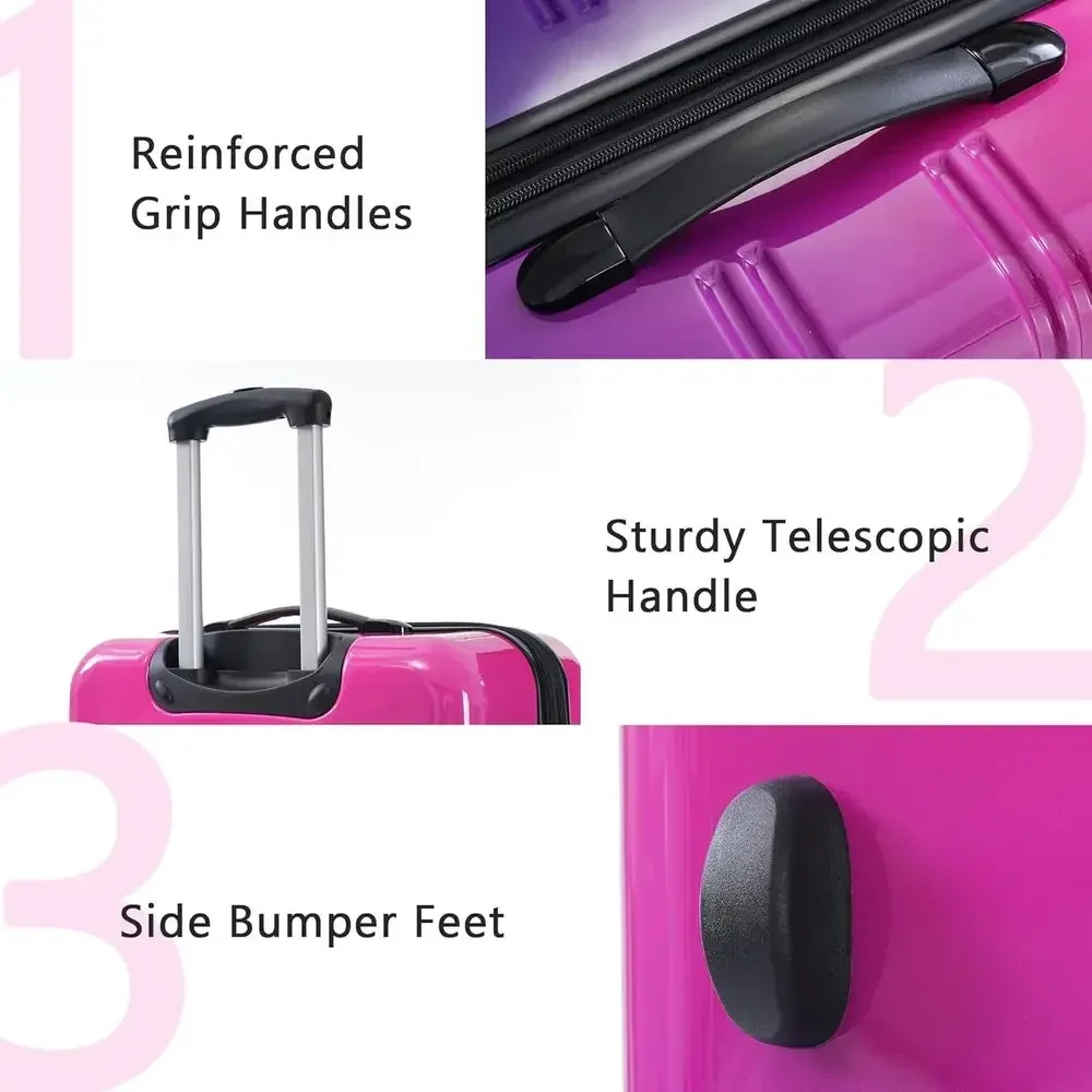 3点セットのハードシェルスーツケース。360度回転可能なキャ - Expandable Hard Shell Luggage Set のレビューと価格