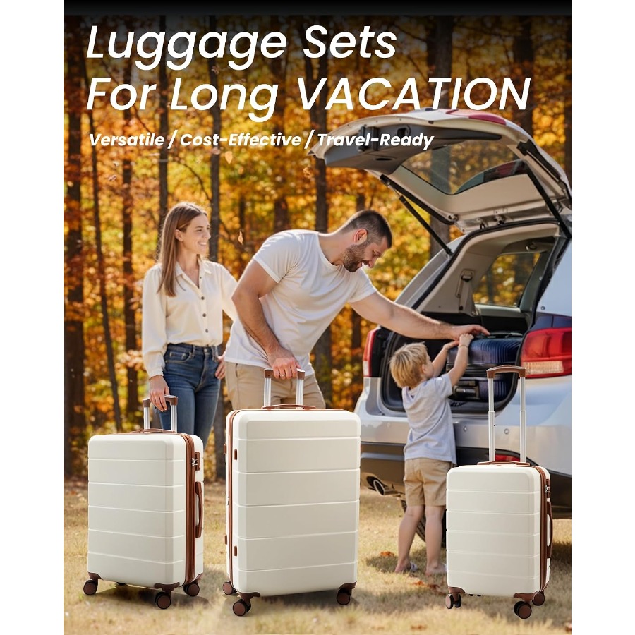 TSAロック付き拡張式ハードシェルラゲッジセット - Expandable Hard Shell Luggage Set のレビューと価格