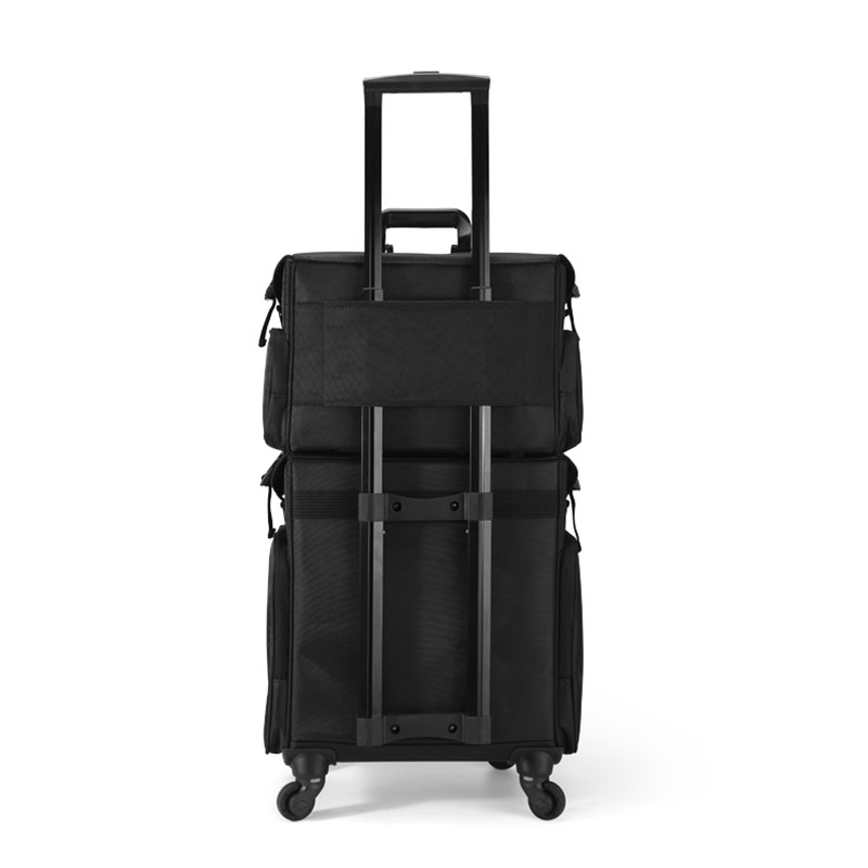 プロの美的ケース,黒のオックスフォードトラベルメイクツールボ - Foldable Rolling Luggage Bag のレビューと価格