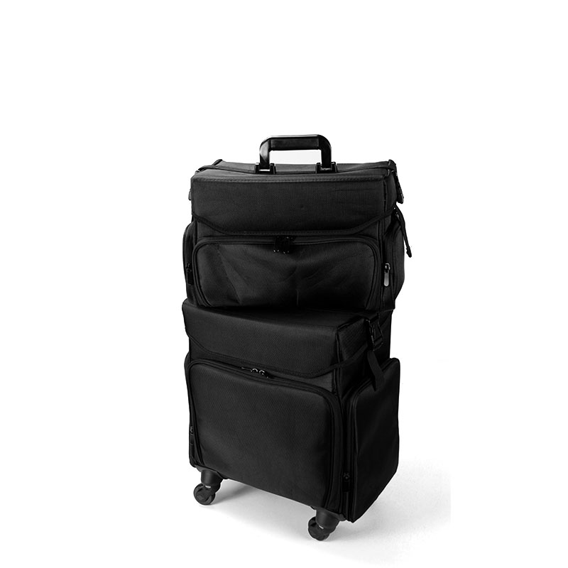 プロの美的ケース,黒のオックスフォードトラベルメイクツールボ - Foldable Rolling Luggage Bag のレビューと価格
