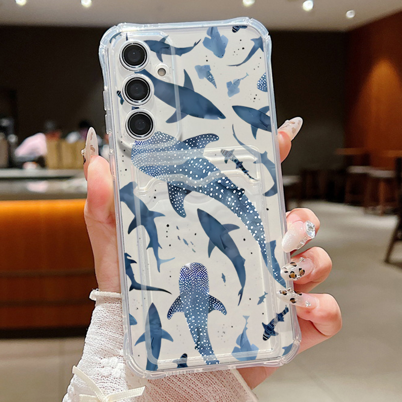 サメクジラ柄スマホケース Samsung Galaxy A5 - Wallets のレビューと価格