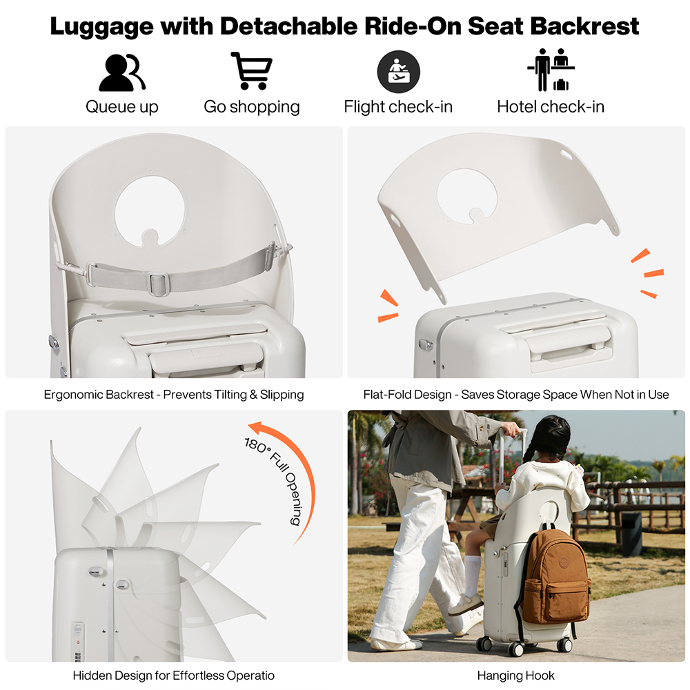 Mixi 新デザイン 20インチ キッズ用ライドオンスーツケ - Foldable Rolling Luggage Bag のレビューと価格