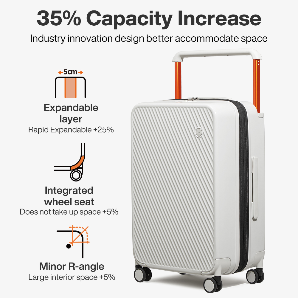Mixi 拡張可能な機内持ち込み荷物軽量大容量ワイドハンドル - Foldable Rolling Luggage Bag のレビューと価格