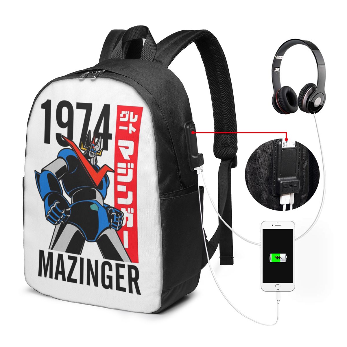 マジンガー Z マッドロボット グレンダイザー アニメ マン - Travel Bags のレビューと価格