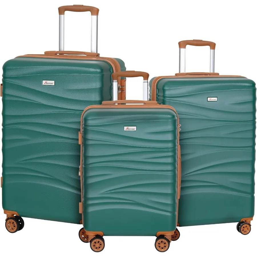 頑丈なハードシェル素材を使用した、キャスター付きの3点セット - Expandable Hard Shell Luggage Set のレビューと価格