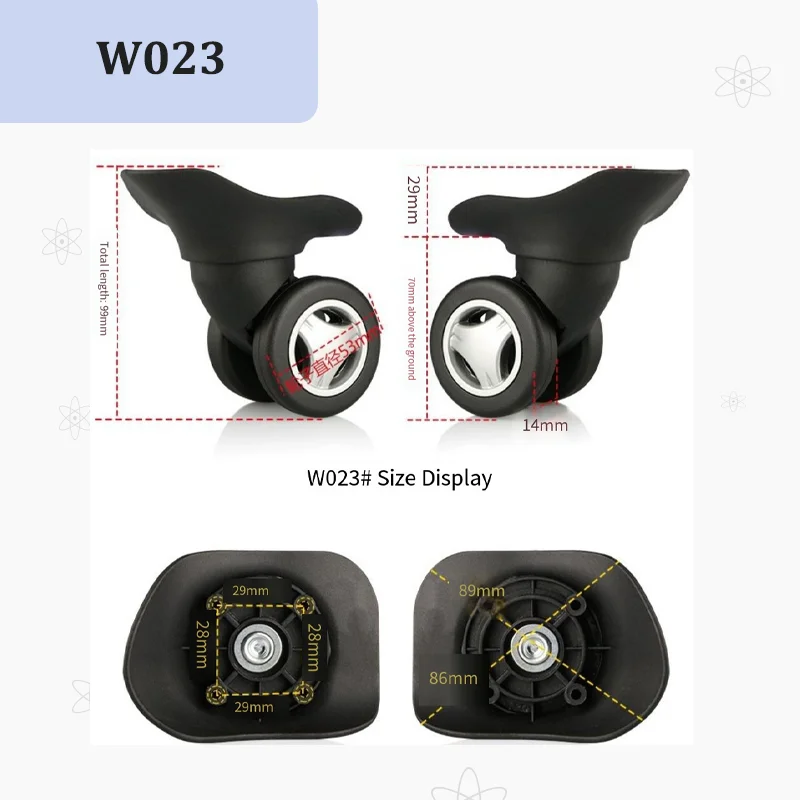 W023用 荷物用ホイール修理キット 多方向キャスター360 - Silent Replacement Luggage Wheels のレビューと価格
