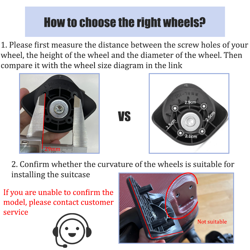 W023用 荷物用ホイール修理キット 多方向キャスター360 - Silent Replacement Luggage Wheels のレビューと価格