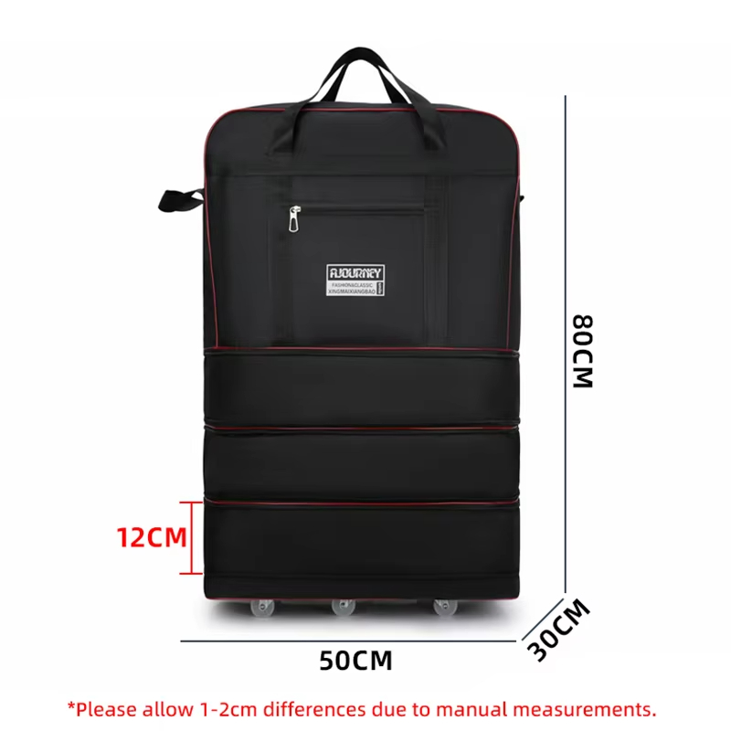 折りたたみ式ユニセックスユニバーサルホイール付きトラベルバッ - Foldable Rolling Luggage Bag のレビューと価格