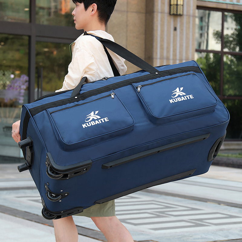 特大サイズの荷物用バッグ、仕事、旅行、勉強、出張、布団、衣類 - Foldable Rolling Luggage Bag のレビューと価格